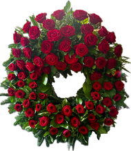 Laden Sie das Bild in den Galerie-Viewer, Trauerkranz aus Rosen &quot;Ewige Verbundenheit&quot;
