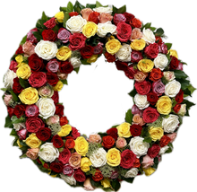 Laden Sie das Bild in den Galerie-Viewer, Biedermeierkranz aus Rosen "Eleganz"
