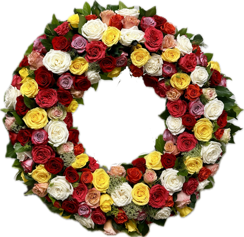 Biedermeierkranz aus Rosen 