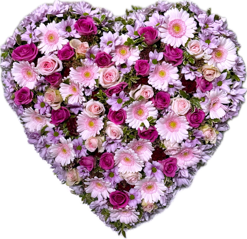 Standherz in Rosa 
