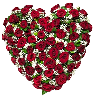 Standherz aus Rosen 