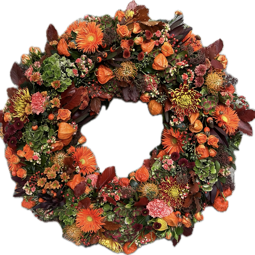 Herbstlicher Biedermeierkranz 